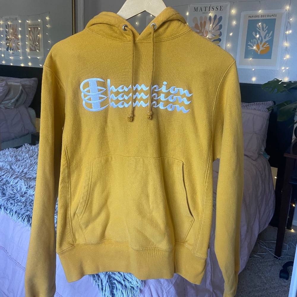 Champion UrbanOutfitters Exclusive Triple Script Reverse Weave Hoodie Sweatshirt